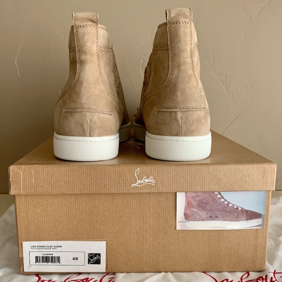 CHRISTIAN LOUBOUTIN LOU SPIKE SUEDE HIGH TOPS - Picture 6 of 7